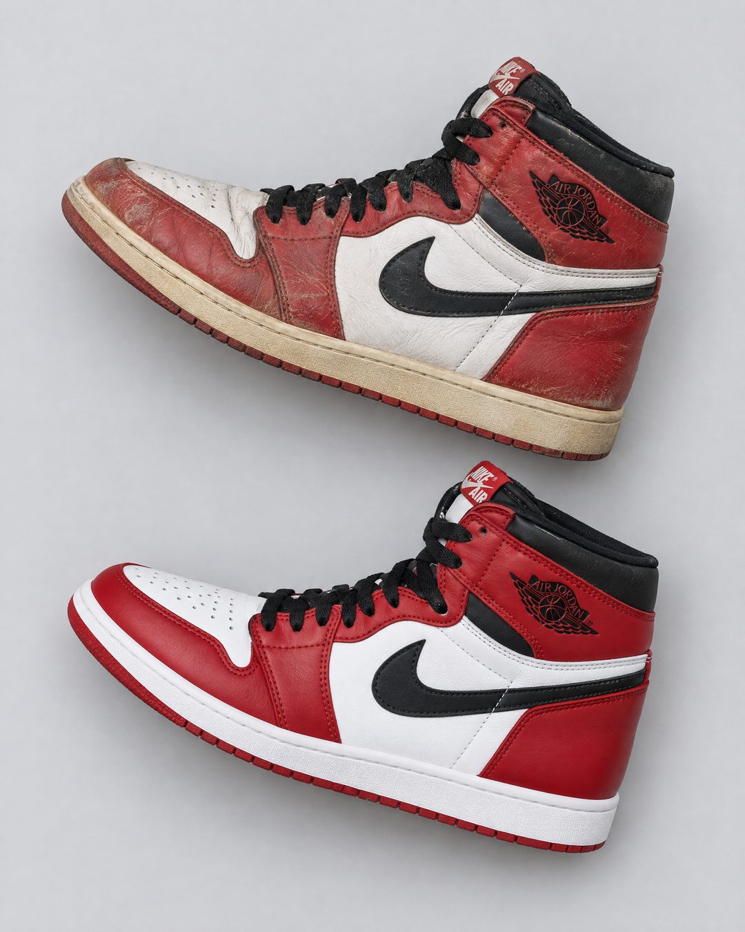 Nike Air Jordan 1: потёртый и после восстановления цвета